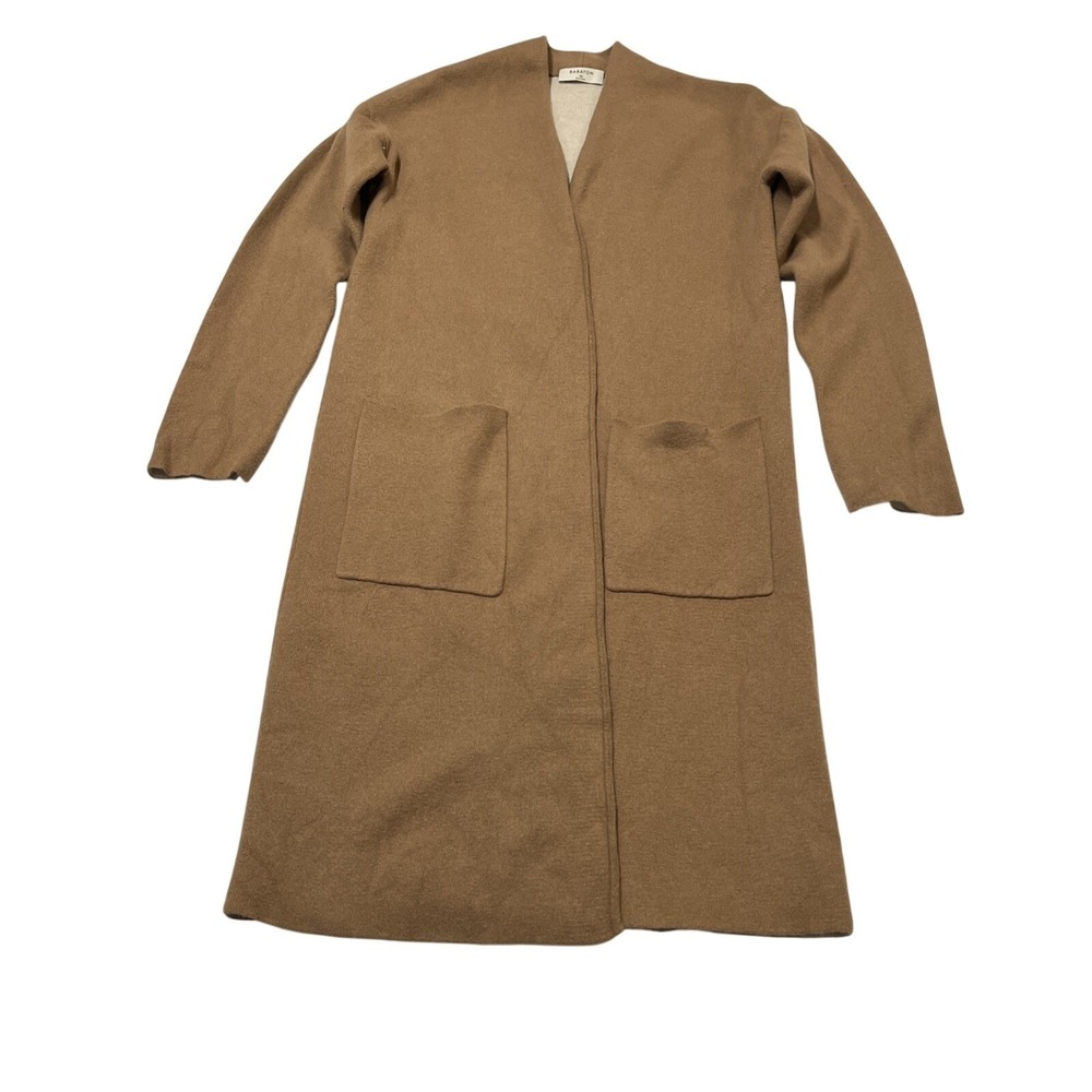Babaton Cardigan Beige Wool Linen Blend Knit Long Size XS Neutral Capsule Staple